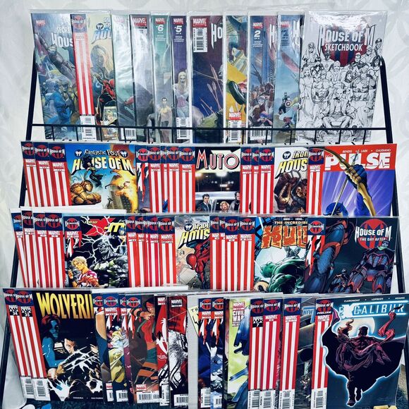 HOUSE OF M 1-8 and Crossovers lot 2005 Marvel X-Men Avengers Hulk Wolverine - Picture 1 of 16